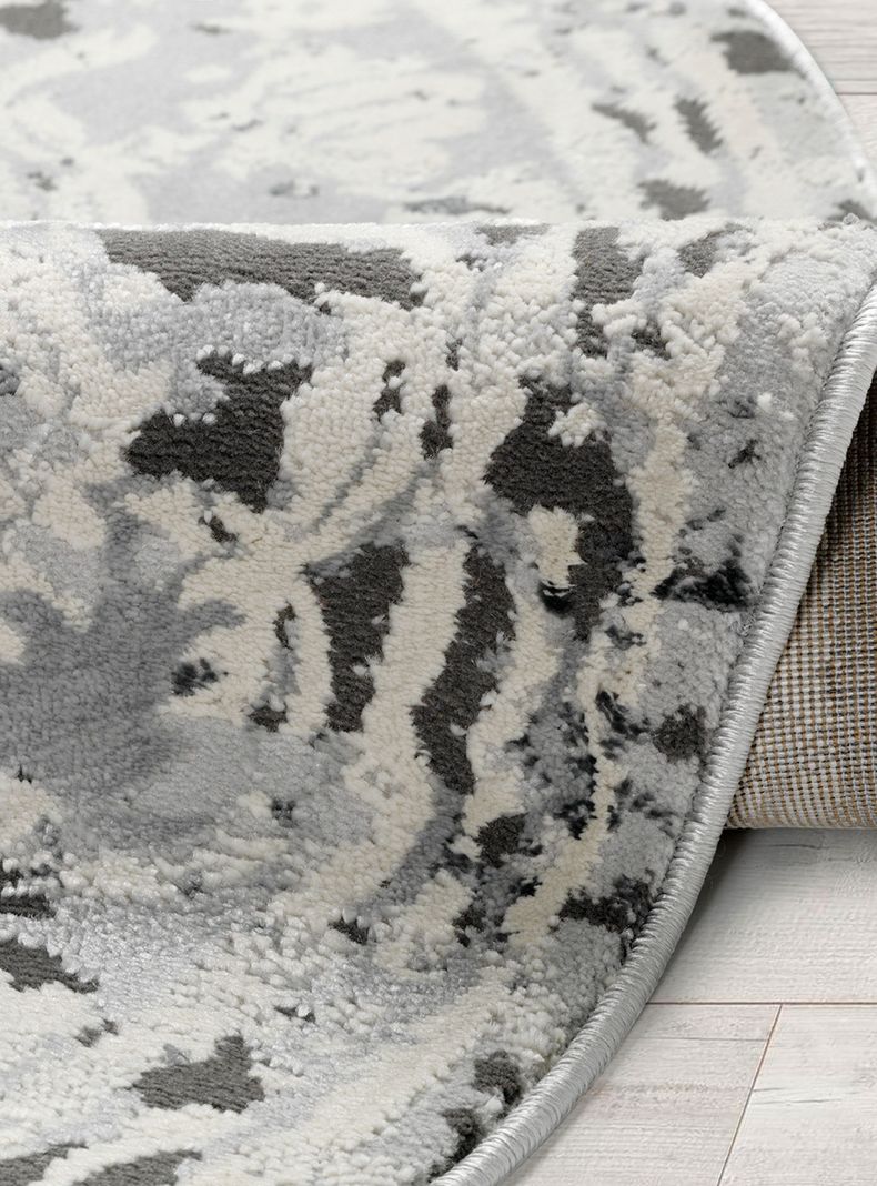 Alfombra Redonda 160 cm Babil D1 Gris-1