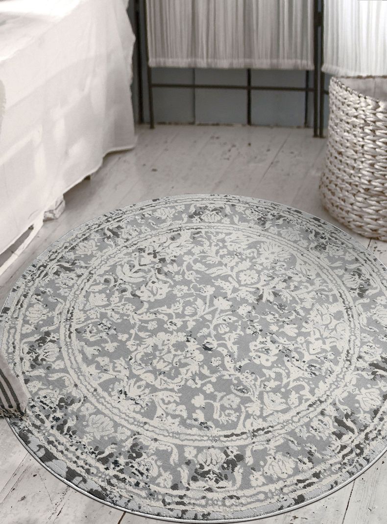 Alfombra Redonda 160 cm Babil D1 Gris-2