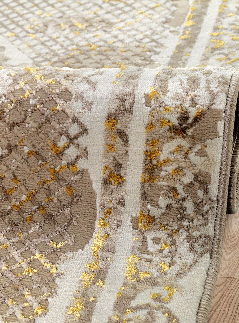 Alfombra Pasillo Babil 70 x 230 cm Dorada 2-1