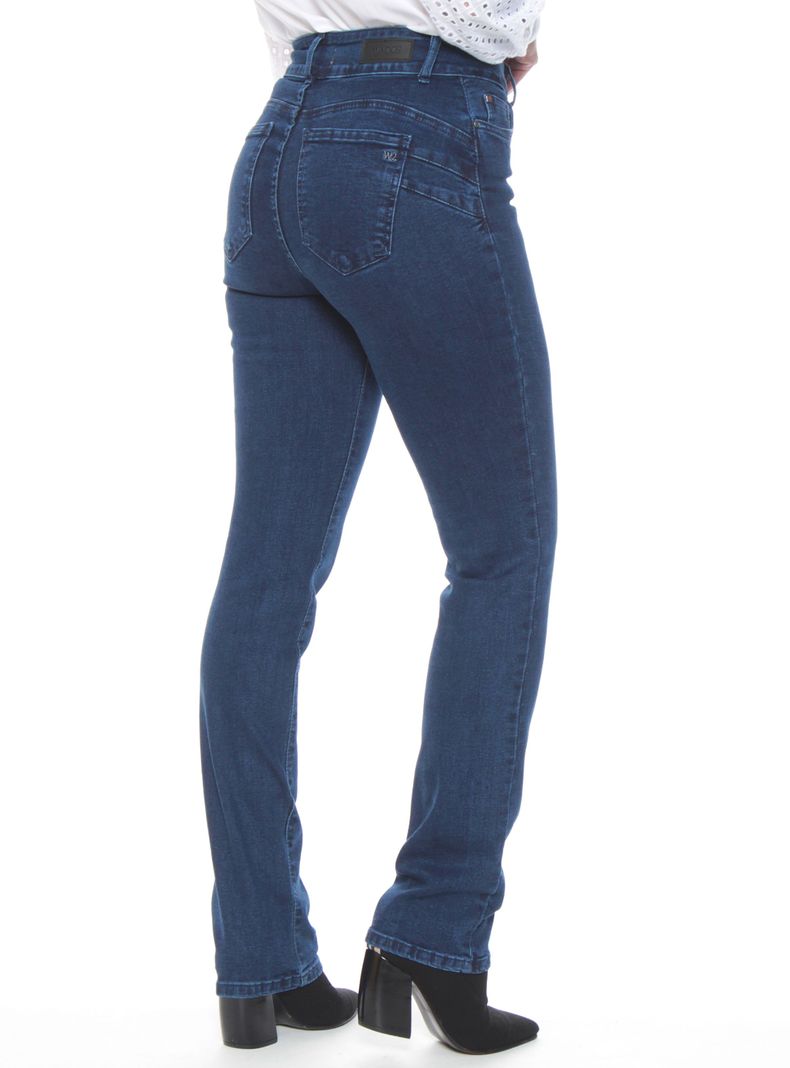 Jeans Slim Tiro Alto Push Up Pretina Media-1