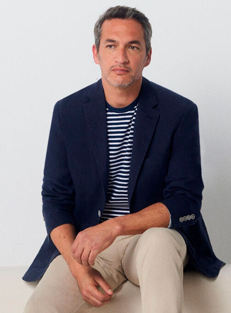 Chaqueta Estilo Americana De Lino-0