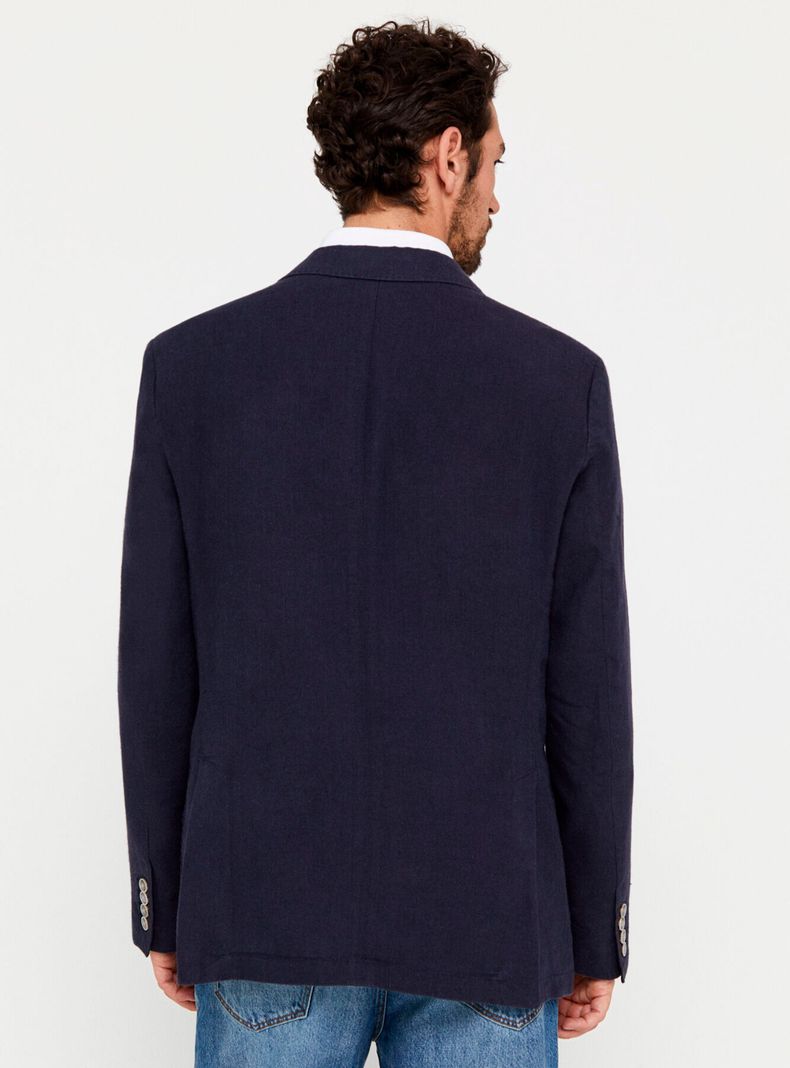 Chaqueta Estilo Americana De Lino-1