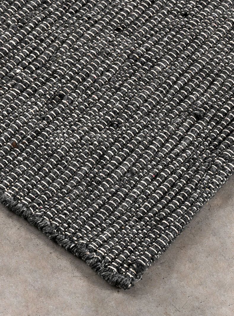 Alfombra Lana 80x240 cm Stitch Gris-1