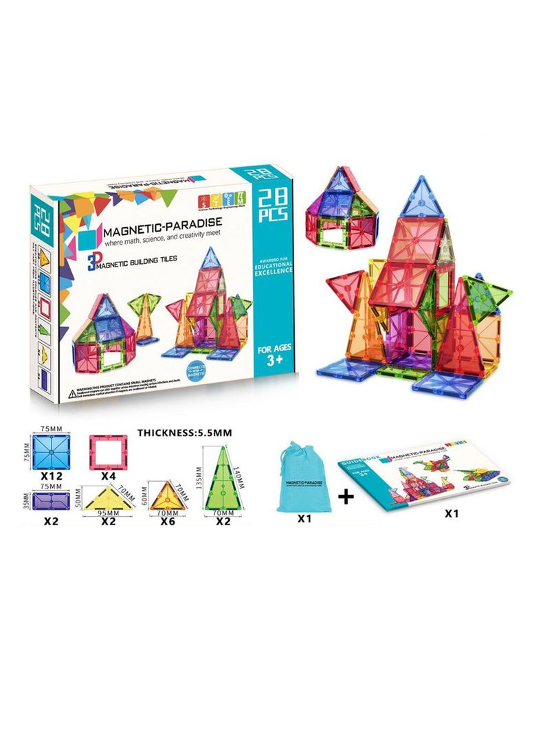 Set Imanes 28 Piezas Magnetics Alex Toys-1