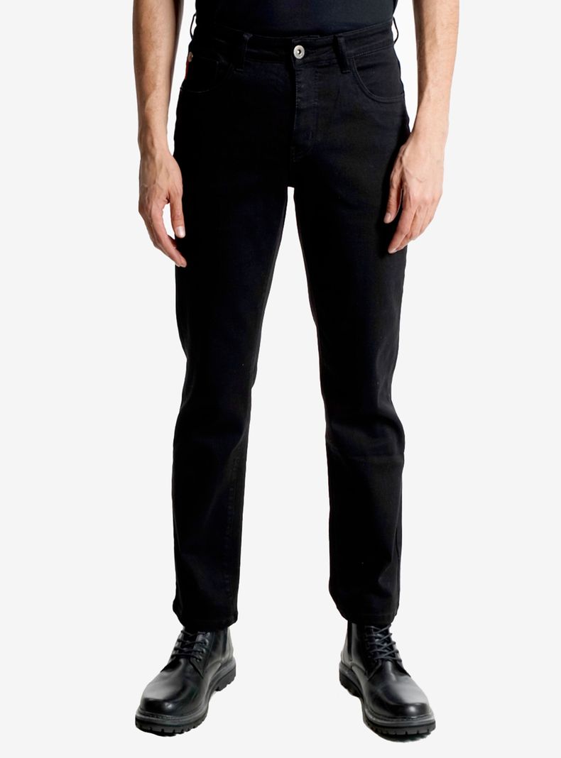 Jeans Básico Straight Tiro Alto Lagoon Elastic-0