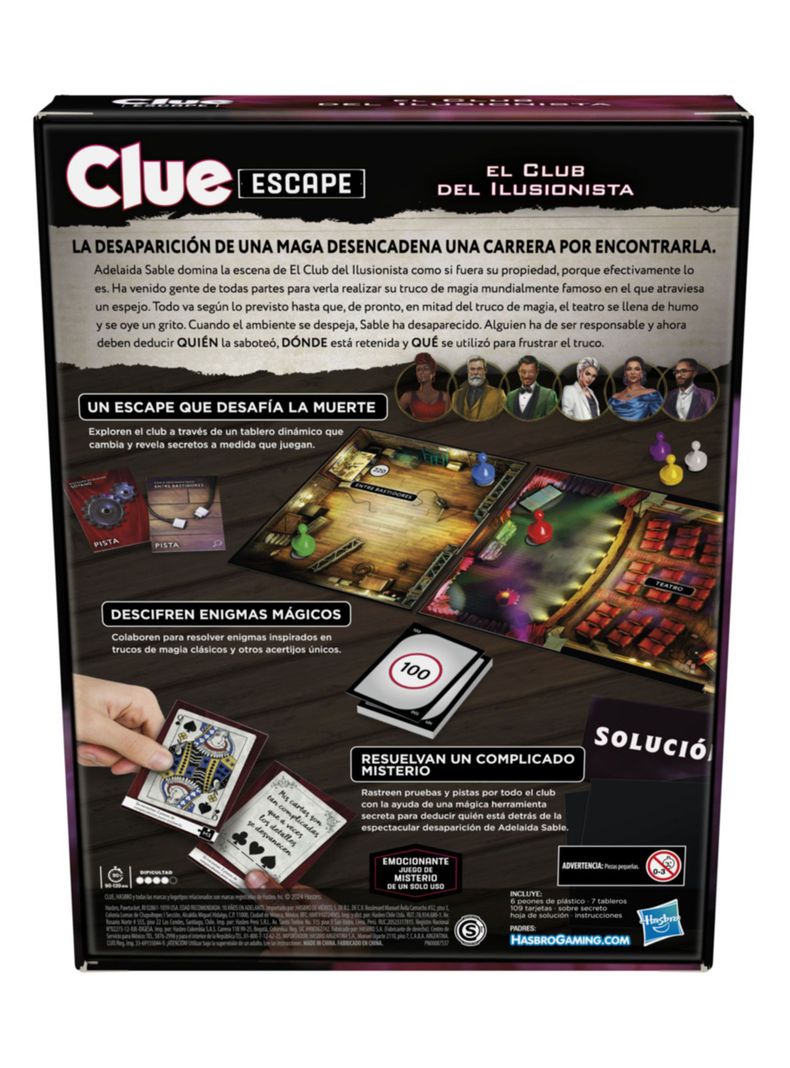 Juego de Mesa Clue Escape El Club del Ilusionista-1
