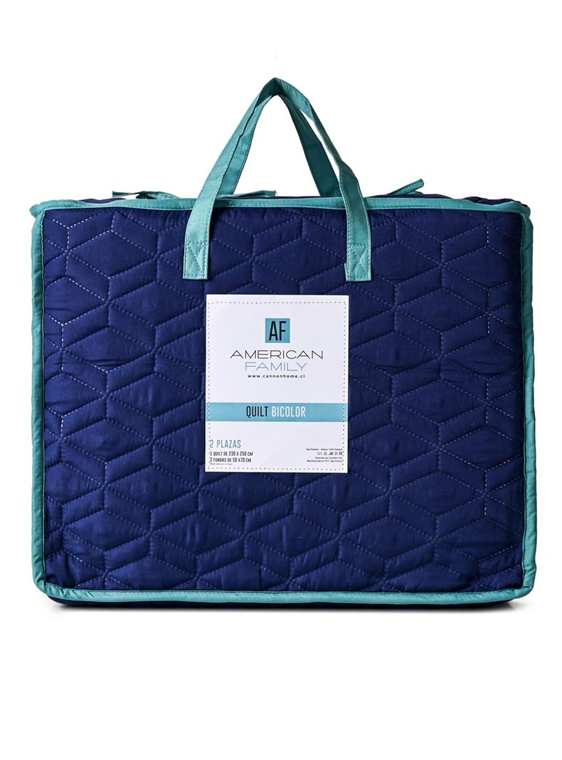 Quilt Azul Caribe 2 Plazas-4