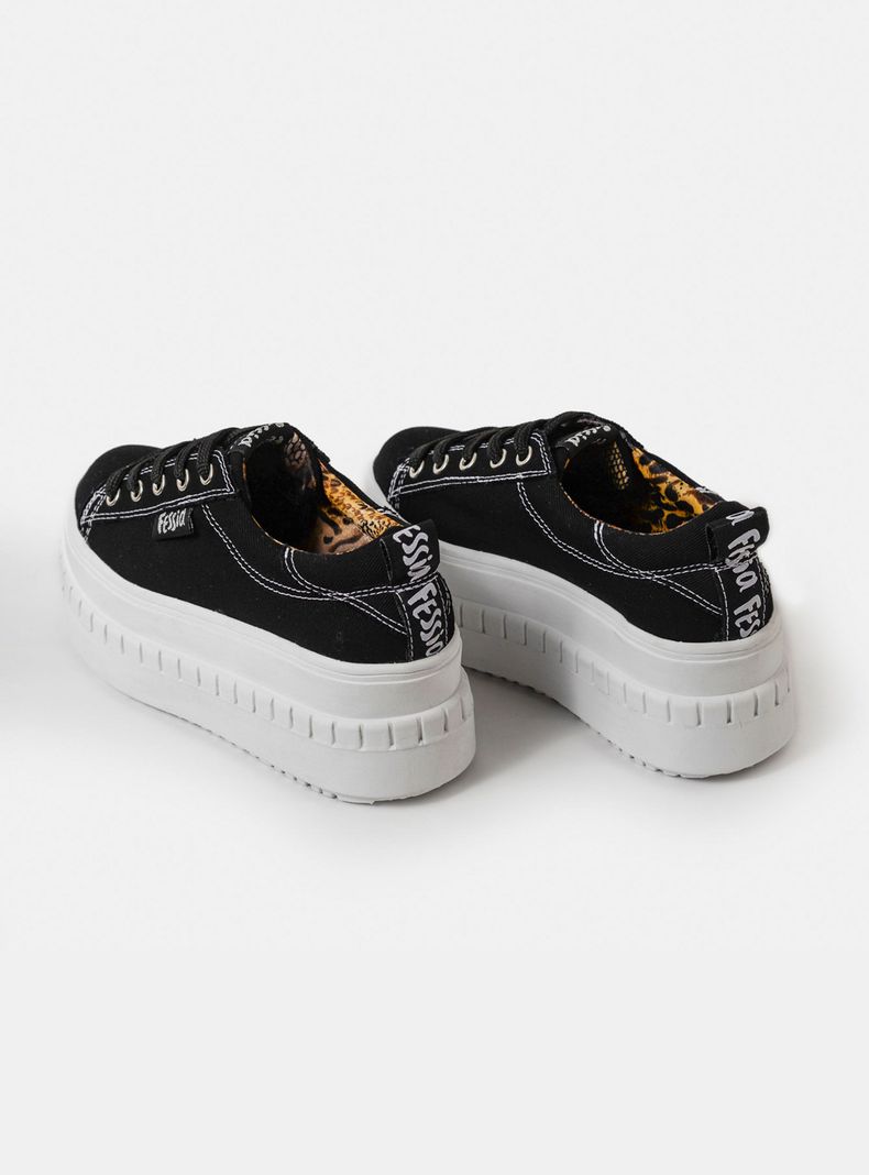 Zapatilla Urbana Zapatillas Negras De Dama Funky Zapatillas Fessia