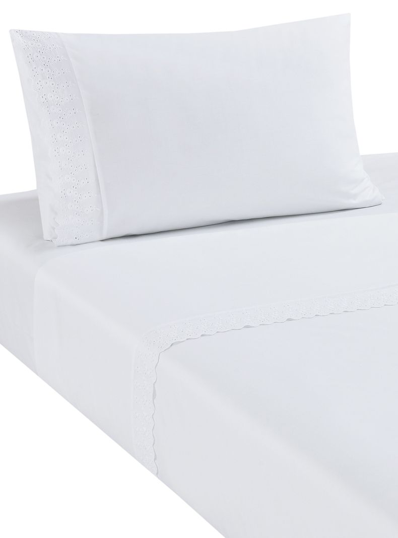 Juego de Sábanas Broderie 200 Hilos 1.5 Plazas-1