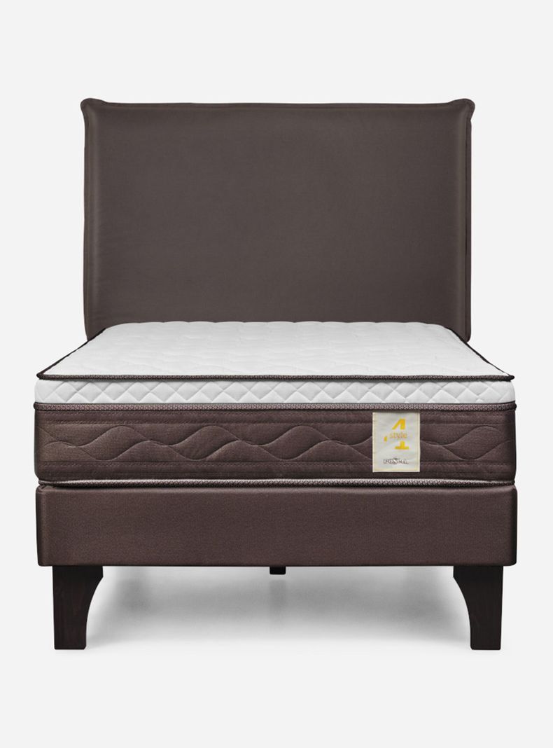 Cama Europea New style 4 1 Plaza + Respaldo Maurice-1