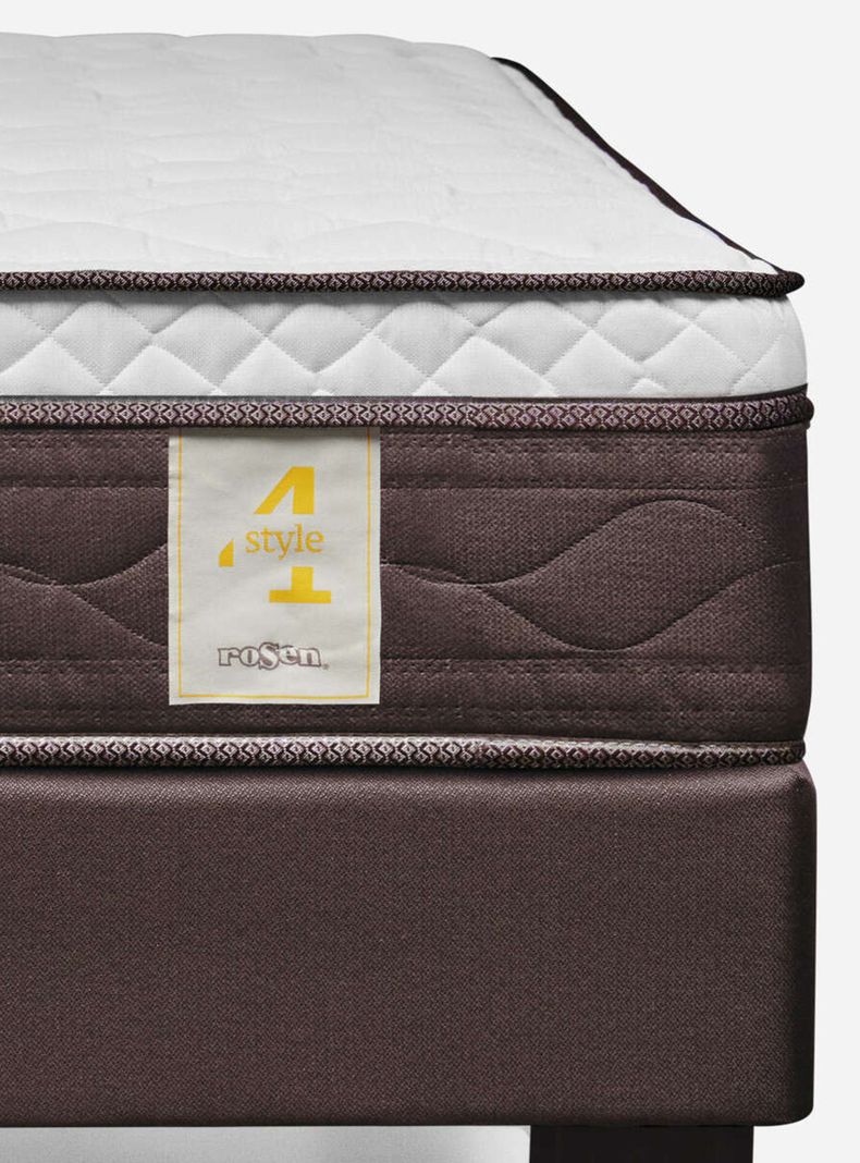 Cama Europea New style 4 2 Plazas Base Dividida + Respaldo + Veladores Maurice-5
