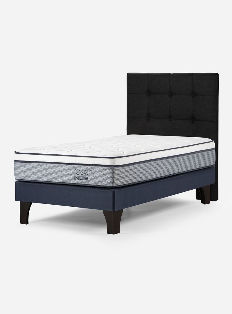 Cama Europea Indie 1 Plaza + Respaldo Issey-0