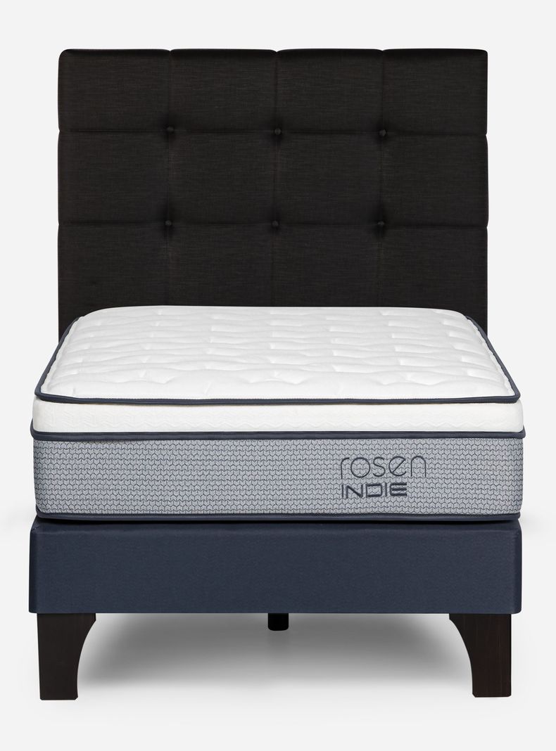 Cama Europea Indie 1 Plaza + Respaldo Issey-1