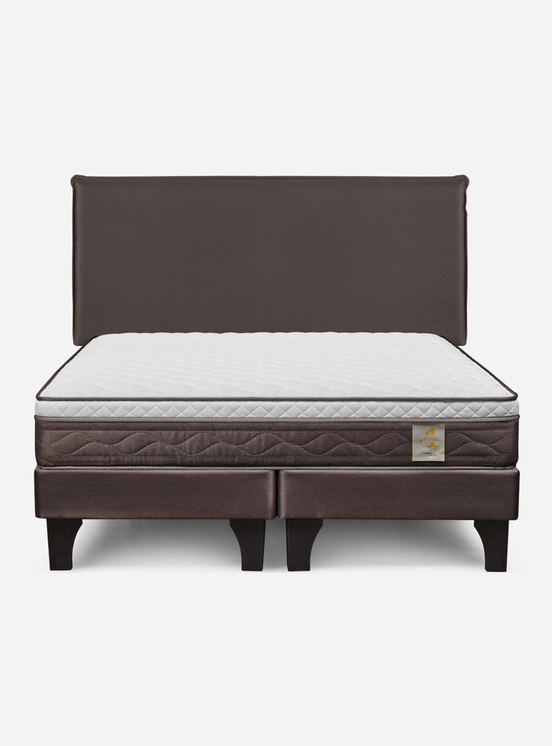 Cama Europea New style 4 King Base Dividida + Respaldo Maurice-1