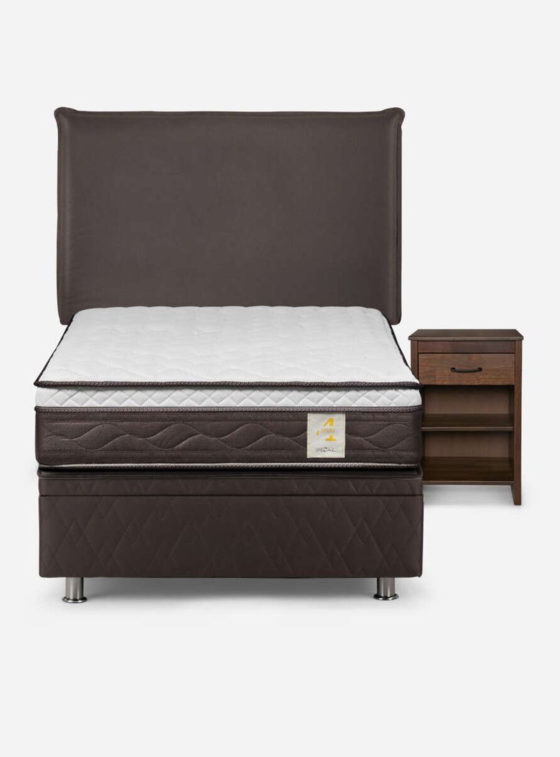 Boxet New style 4 1.5 Plazas + Respaldo + Velador Maurice-0