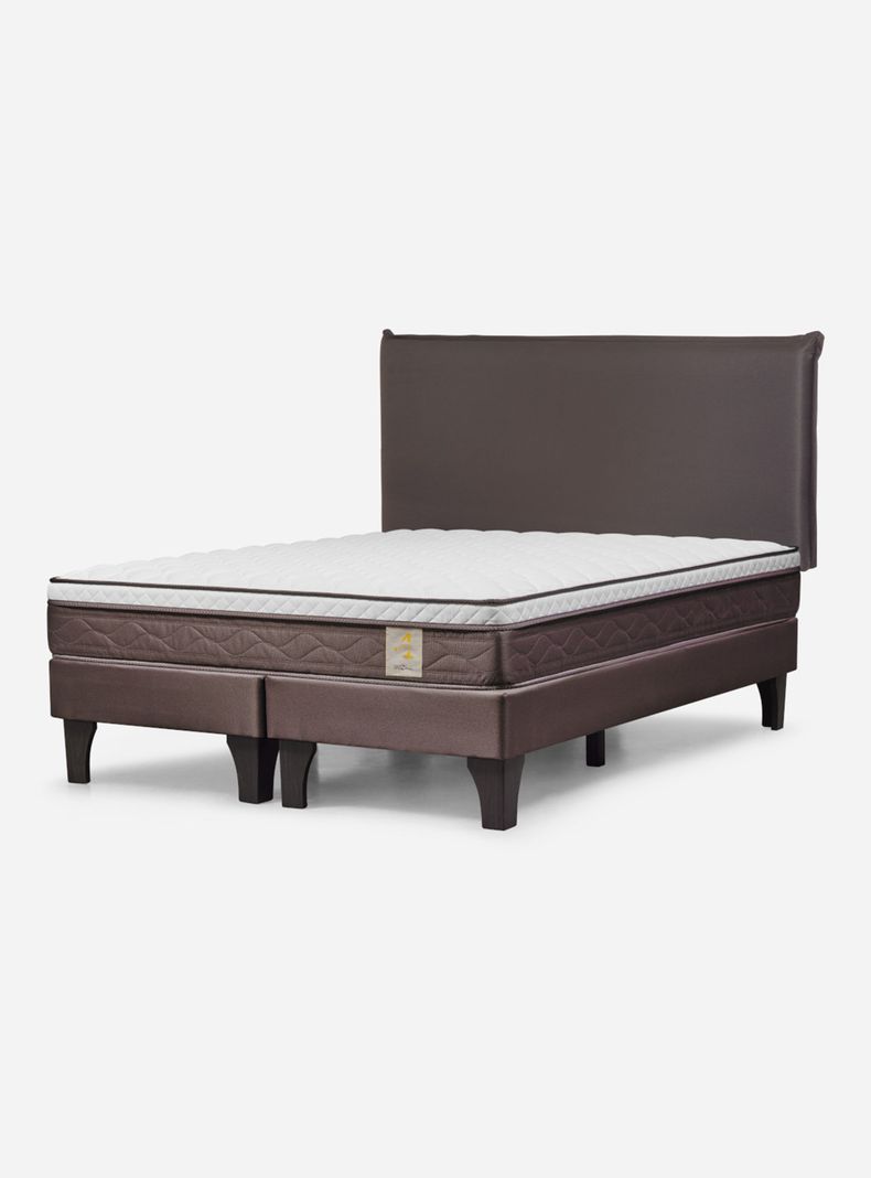Cama Europea New style 4 2 Plazas Base Dividida + Respaldo Maurice-0