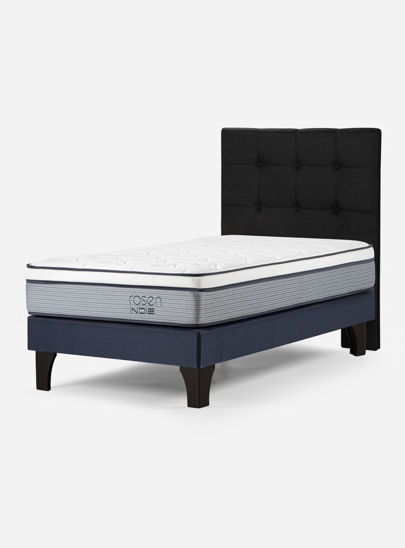 Cama Europea Indie 1.5 Plazas Respaldo Issey-0