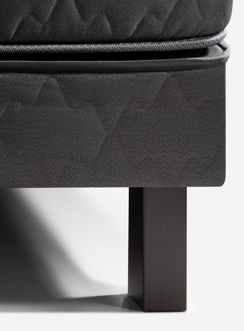 Cama Europea Wave 1.5 Plazas Tabor Grafito-7