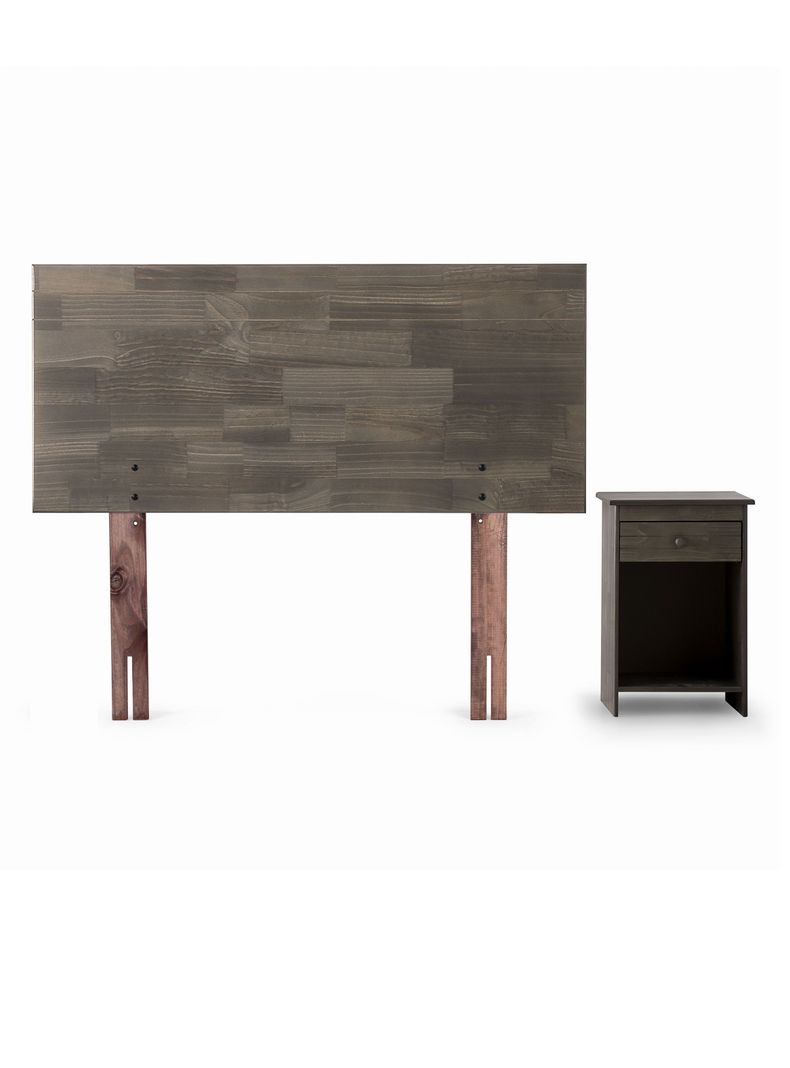 Cama Europea Wave 1.5 Plazas Tabor Grafito-2