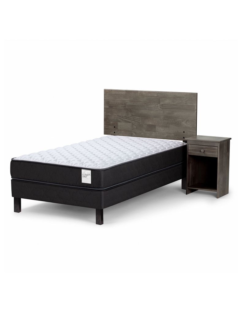 Cama Europea Wave 1.5 Plazas Tabor Grafito-0