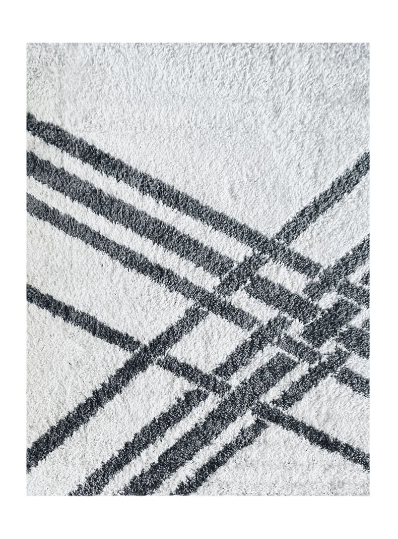 Alfombra Shaggy Gardenia 150 x 200 cm White-0
