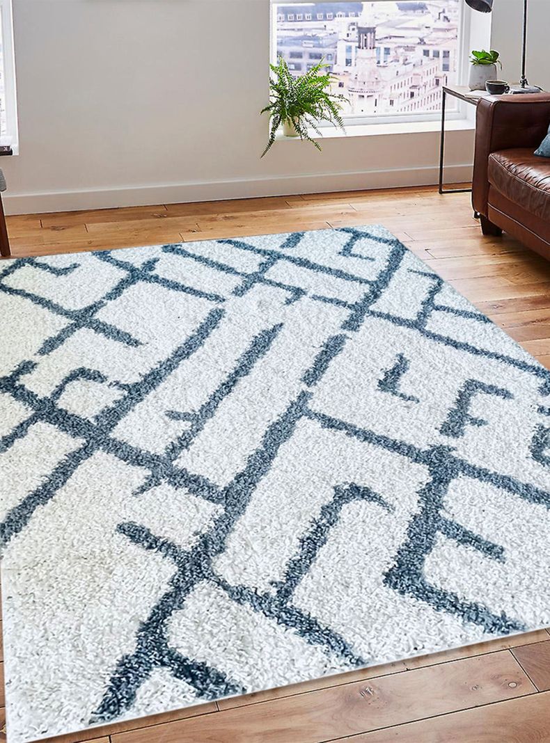 Alfombra Shaggy Gardenia 150 x 200 cm Snow-1