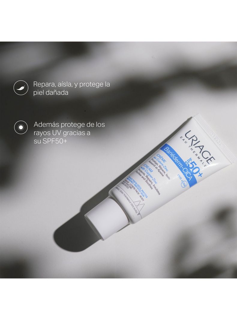 Crema Reparadora Bariéderm-CICA Uriage con Cobre y Zinc SPF50+ 40 ml-1