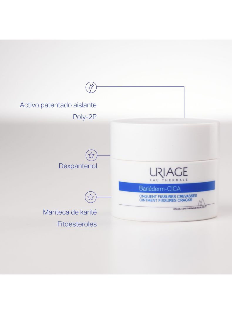 Crema Hidratante Bariéderm-CICA Ungüento Uriage Fisuras y Grietas 40 ml-2
