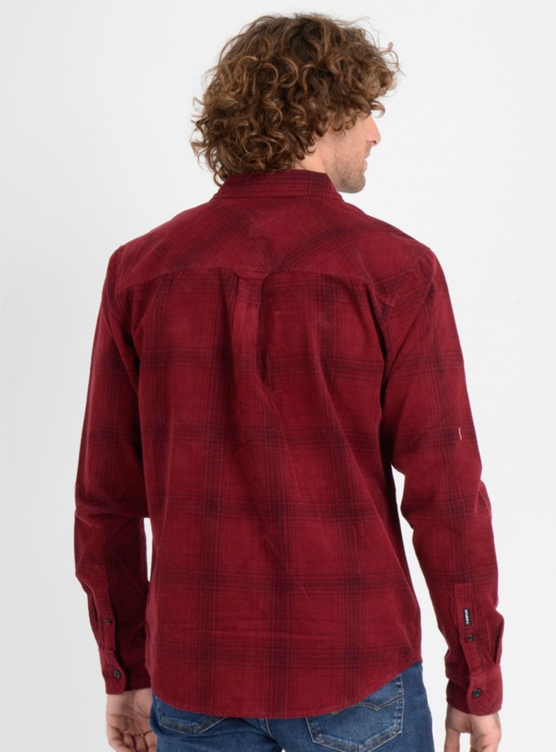 Camisa Casual Bolsillos Frontales Estampada-1
