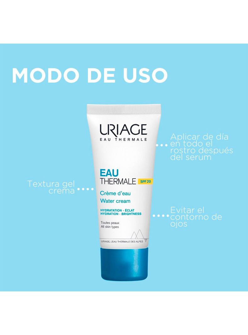 Crema de Agua SPF20 Eau Thermale 40ml de Uriage-4