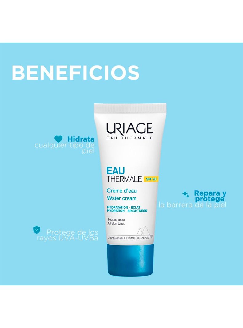 Crema de Agua SPF20 Eau Thermale 40ml de Uriage-2