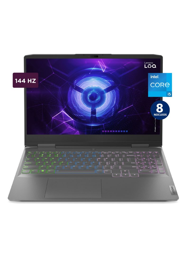 Notebook Gamer LOQ Intel Core i5-12450H NVIDIA RTX4060 8GB 8GB RAM 512GB SSD 15.6" FHD-2