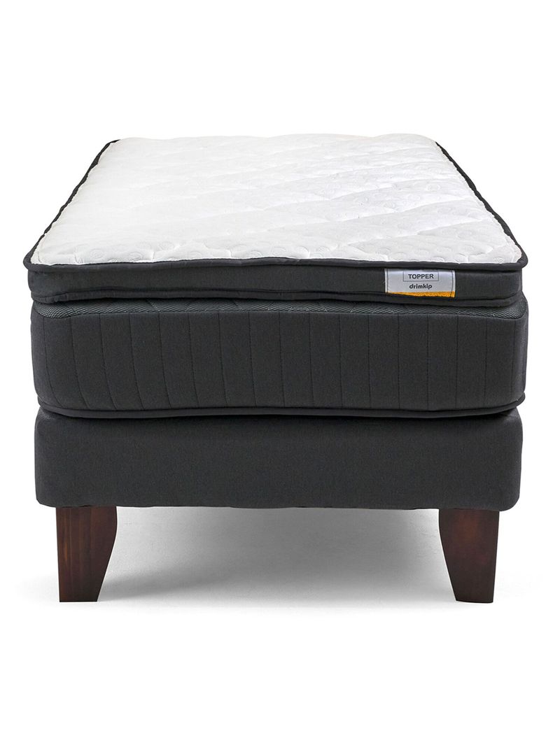 Cama Europea Hybrida Base Normal 1.5 Plazas Plus-1