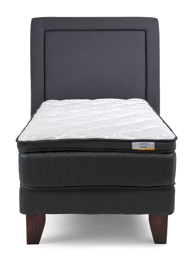 Cama Europea Hybrida Base Normal 1.5 Plazas + Respaldo-1