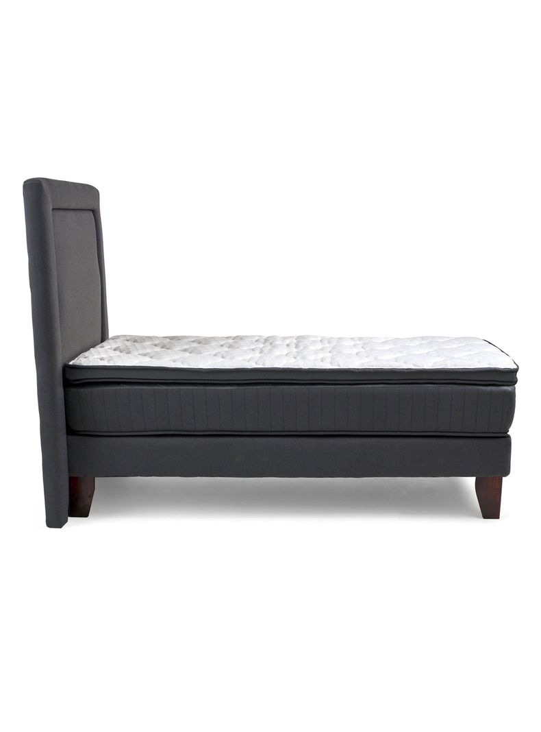 Cama Europea Hybrida Base Normal 1.5 Plazas + Respaldo-2