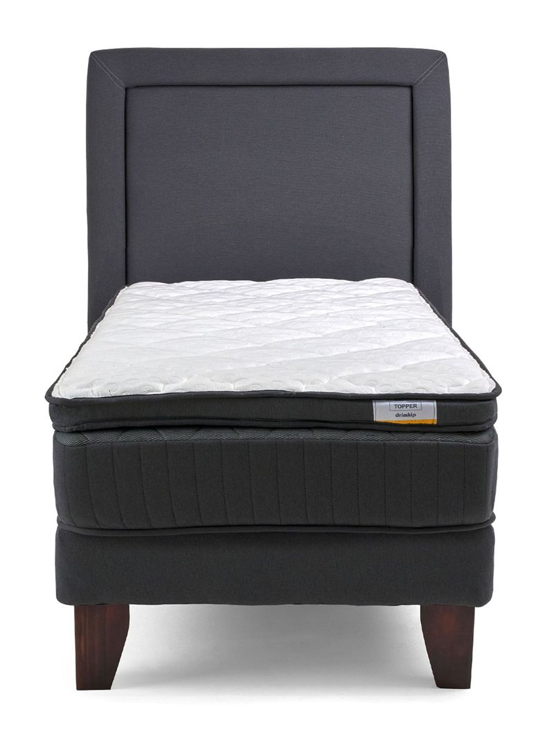 Cama Europea Hybrida Base Dividida 2 Plazas + Respaldo-0