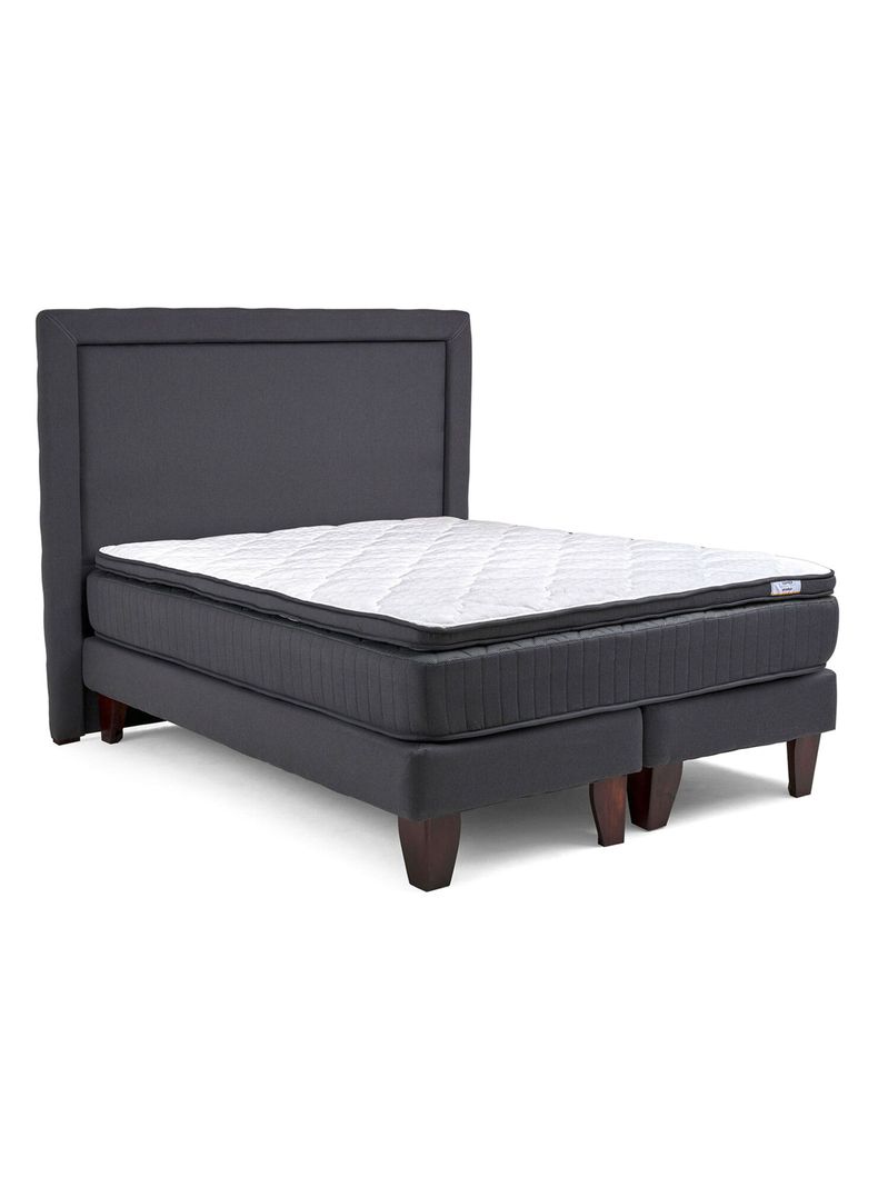 Cama Europea Hybrida Base Dividida 2 Plazas Plus + Respaldo-0