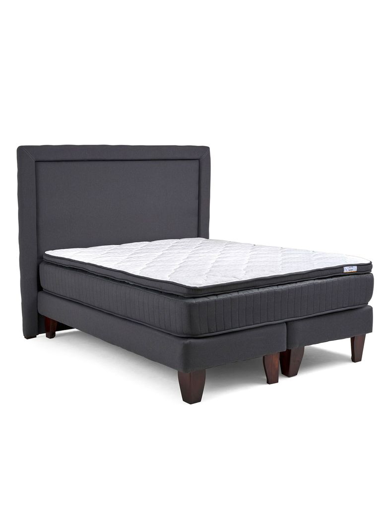 Cama Europea Hybrida Base Dividida Queen + Respaldo-1