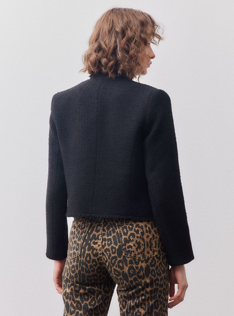 CLASSIC TWEED BLOUSON ブラック wjk ブルゾン アウター classical tweed zip blouson メンズ