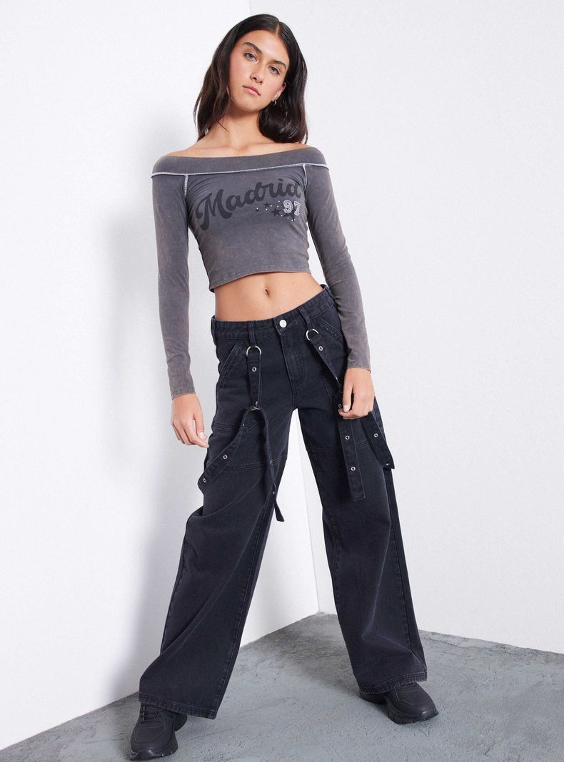 Polera Cuello Bardot Front Print-4