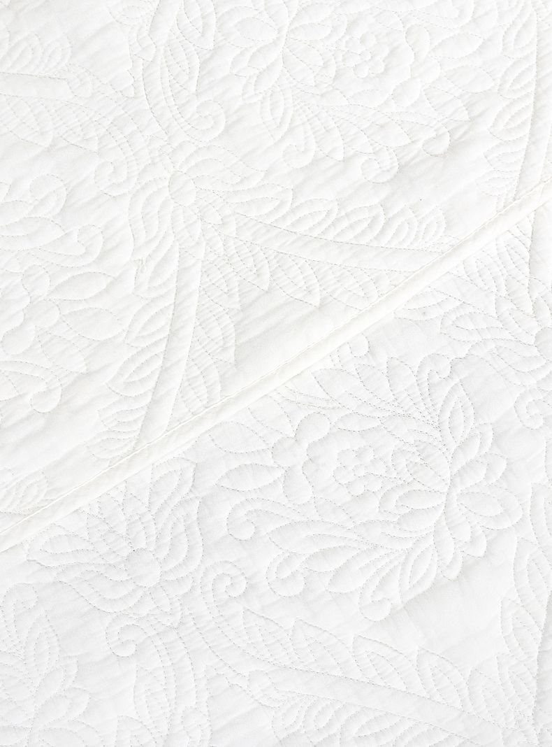 Quilt 2 Plazas Unicolor White-1