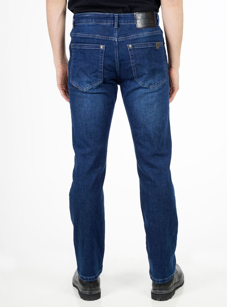 Jeans Straight Basic Mid Blue Cinco Bolsillo-1
