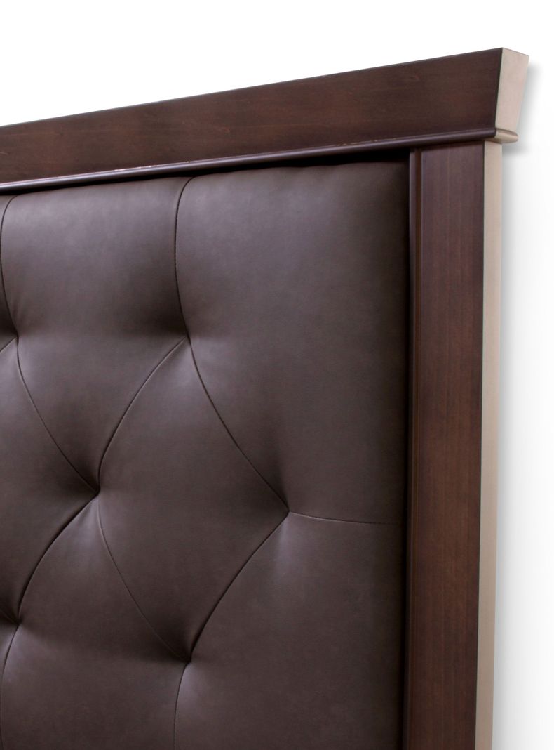 Set Muebles Respaldo King + Velador Brera Marrón-2