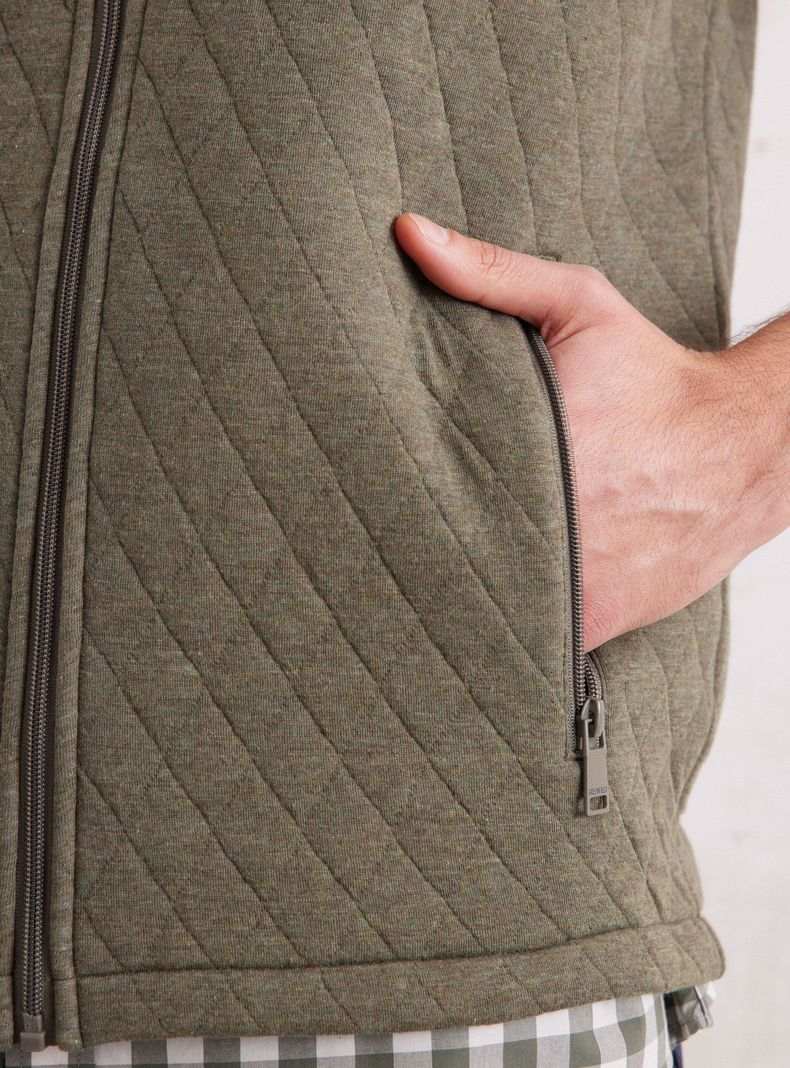 Polerón 1/4 Zipper Cuadros Sin Manga-3