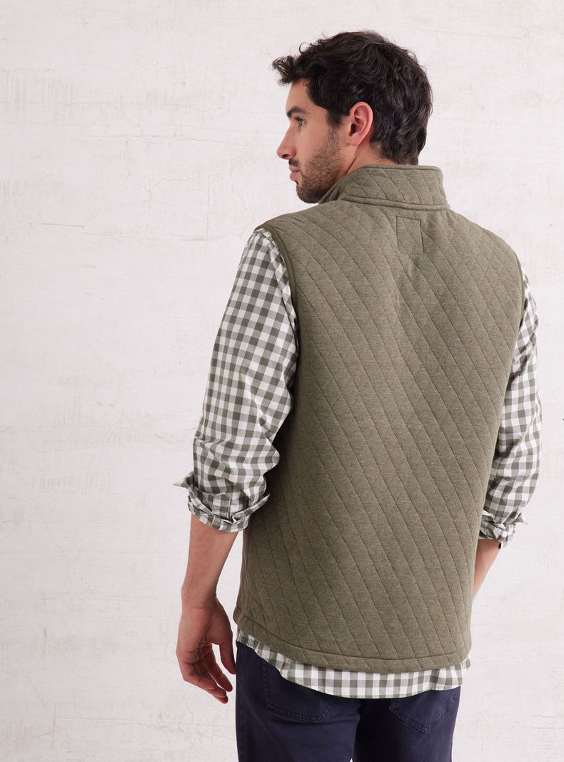 Polerón 1/4 Zipper Cuadros Sin Manga-1