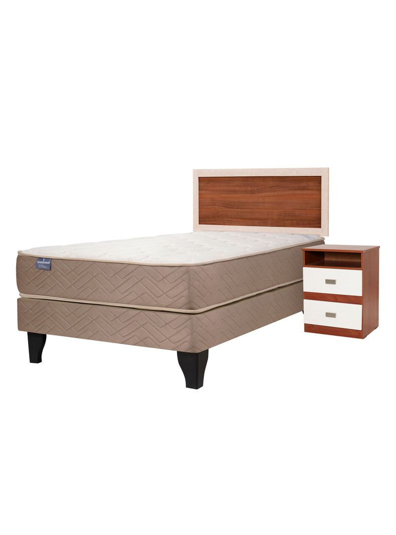 Cama Europea Bamboo 1.5 Plazas + Set Alicante-0