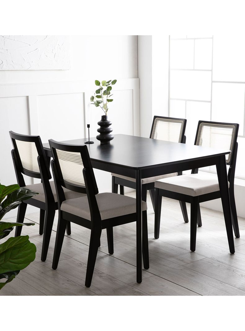 Juego Comedor Olive 1.35 + 4 Sillas Saga-5