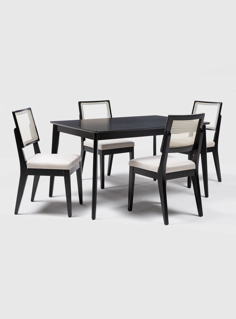 Juego Comedor Olive 1.35 + 4 Sillas Saga-0