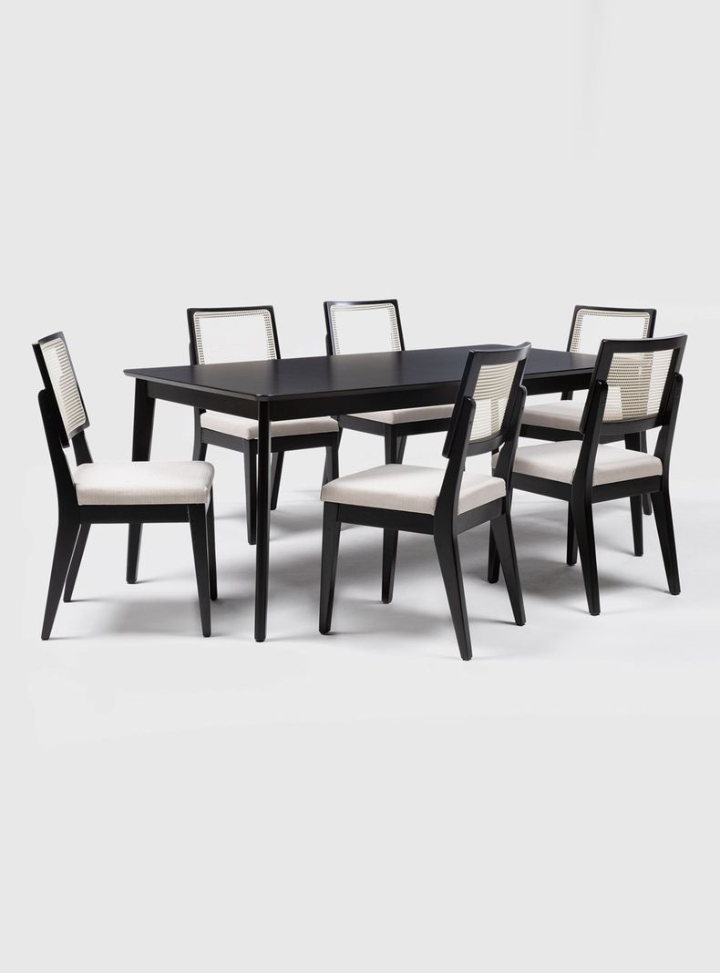 Juego Comedor Olive 1.8 + 6 Sillas Saga-0