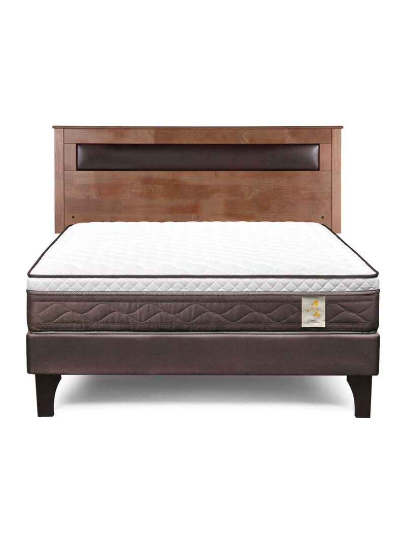 Cama Europea New style 4 Plus 2 Plazas + Respaldo Ferrara-1